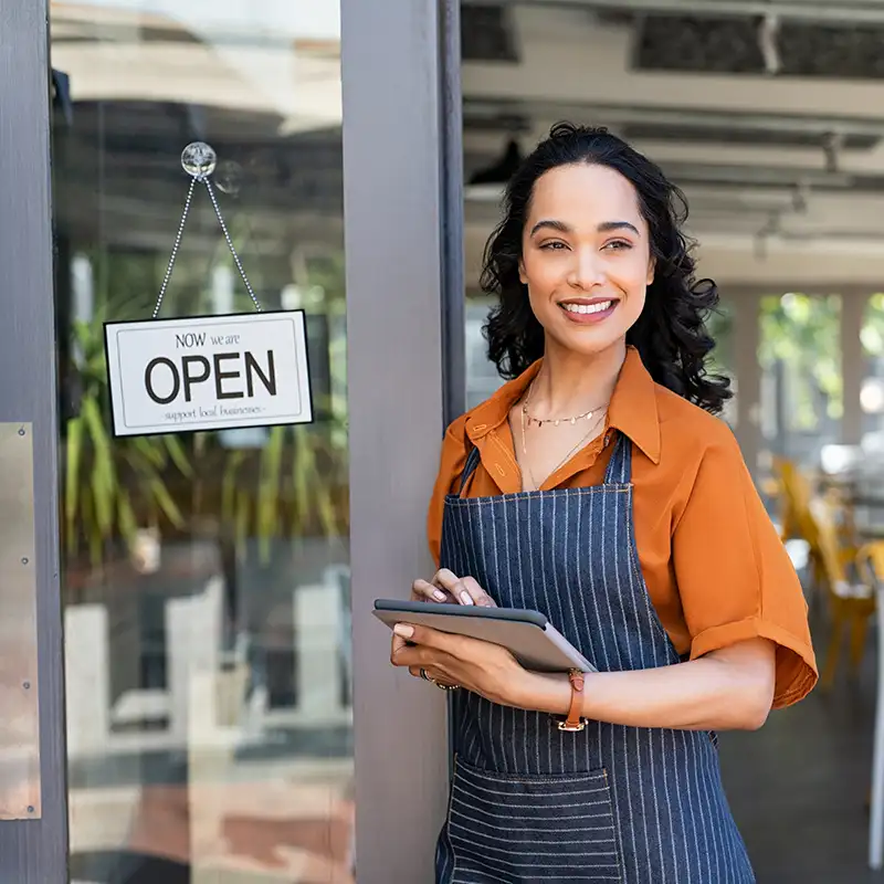 Evergreen NW Insurance Woman Opening Restaurant